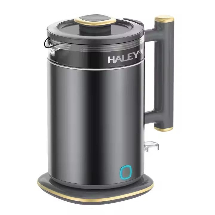 Ceainic Electronic de Apă HALEY, 2L, 1800W, Fierbător cu Căptușeală din Sticlă îngroșată, înalt Borosilicat